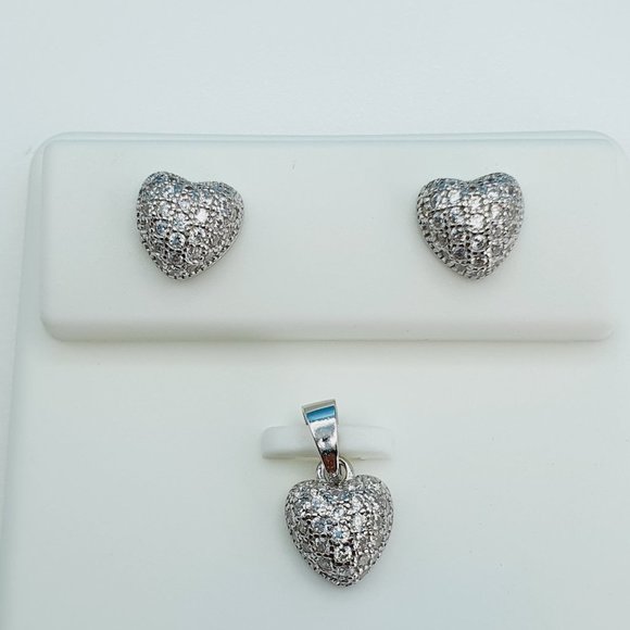 "925 Sterling Silver Cubic Zircon Jewelry Set, UU1P7A7032 - Picture 5 of 8